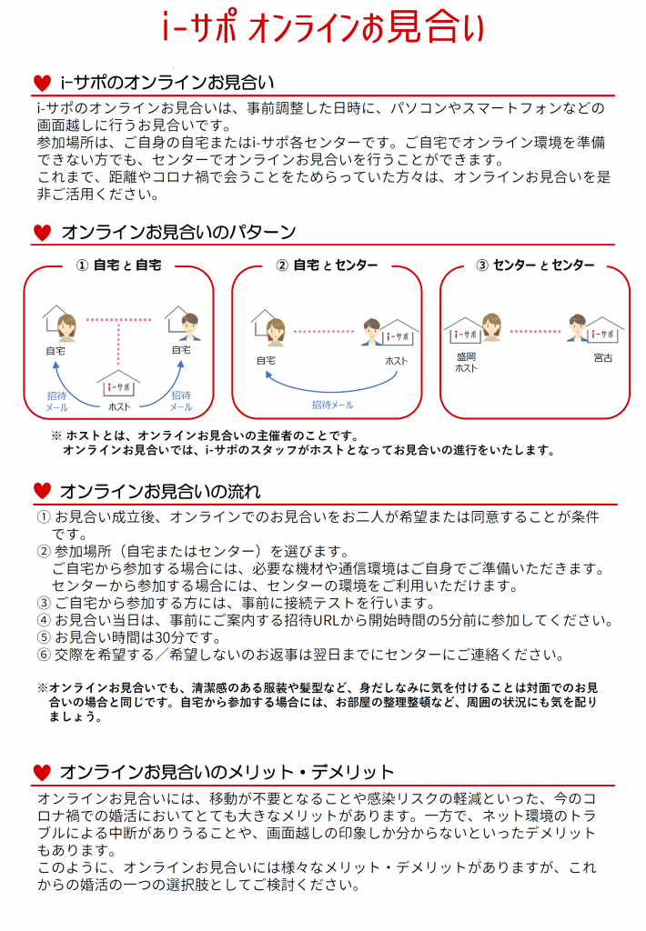 オンラインお見合い(会員向け)